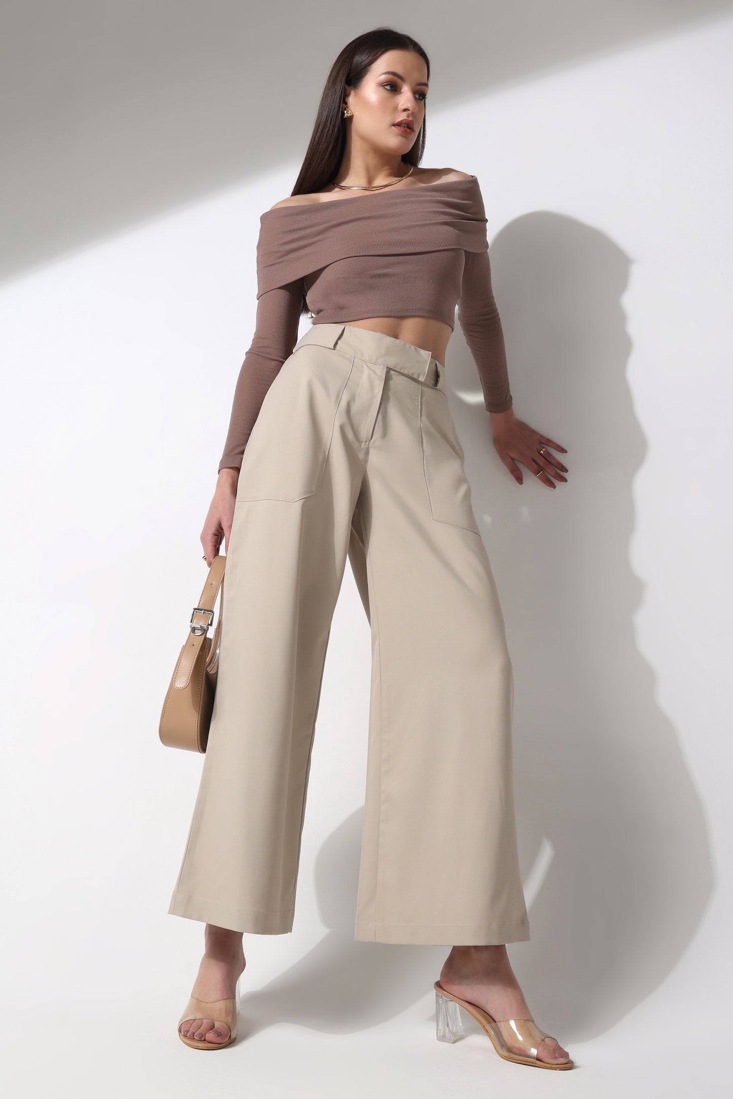 Wide Leg Patch Pocket Pants