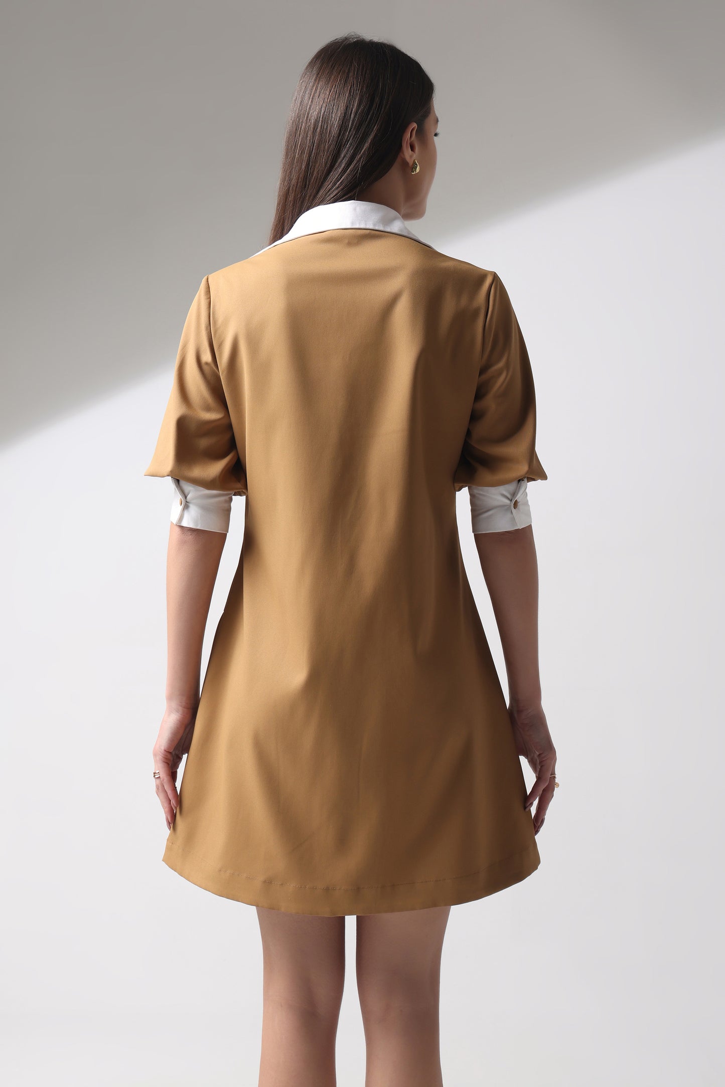 Fit and Flair Pleated Dress