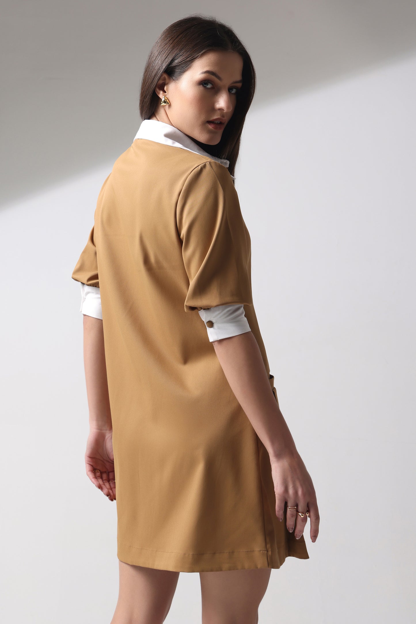 Fit and Flair Pleated Dress