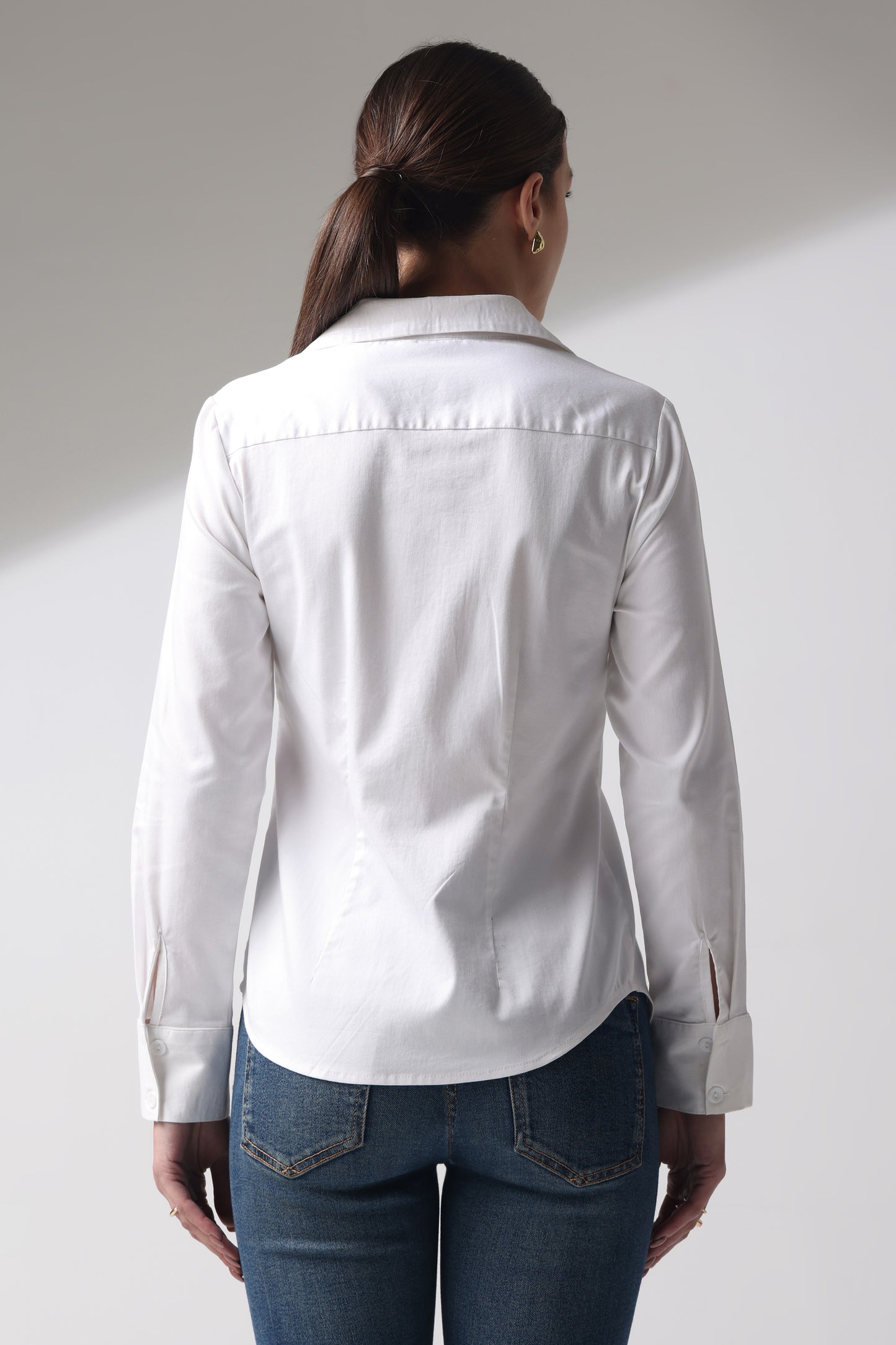 Full Sleeved Front Pleated Fit Shirt