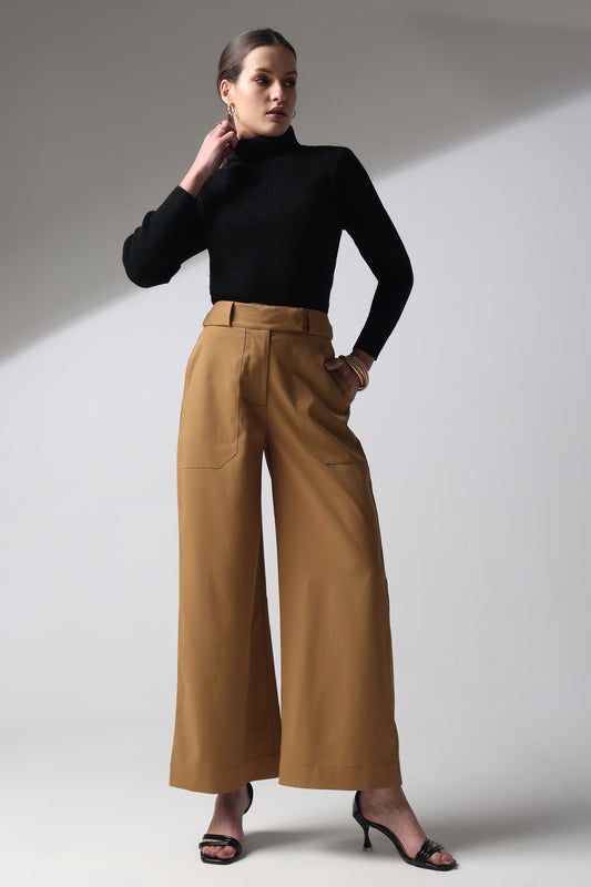 Wide Leg Patch Pocket Pants