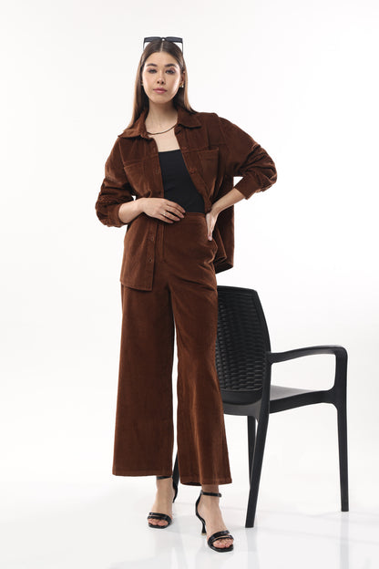 Corduroy Co-ord Set Brown