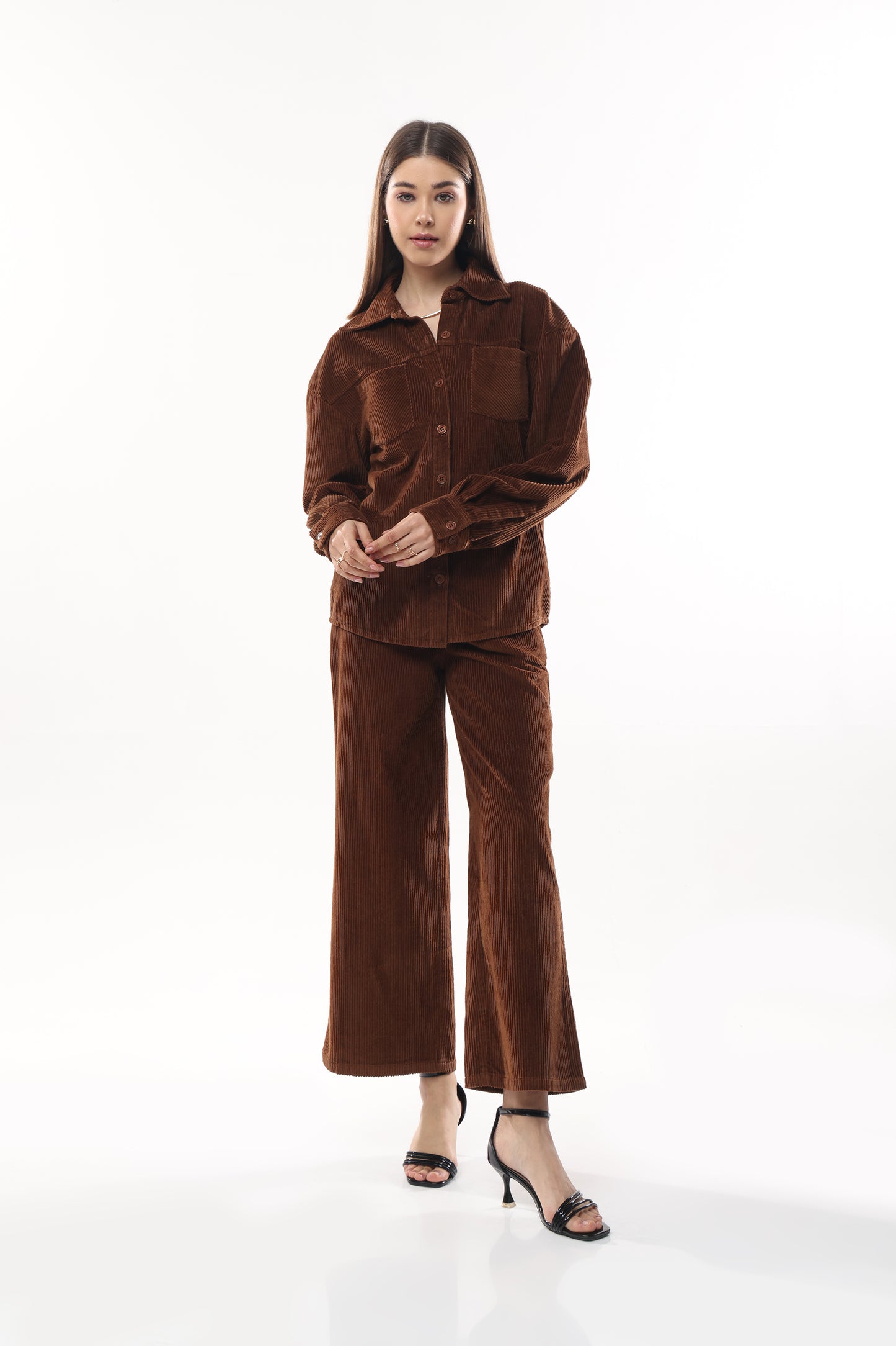 Corduroy Co-ord Set Brown