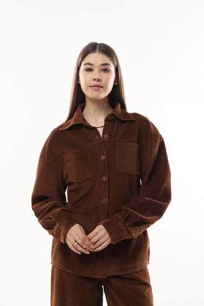 Corduroy Co-ord Set Brown