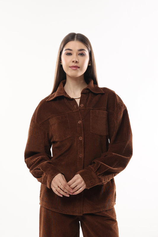 Corduroy Co-ord Set Brown