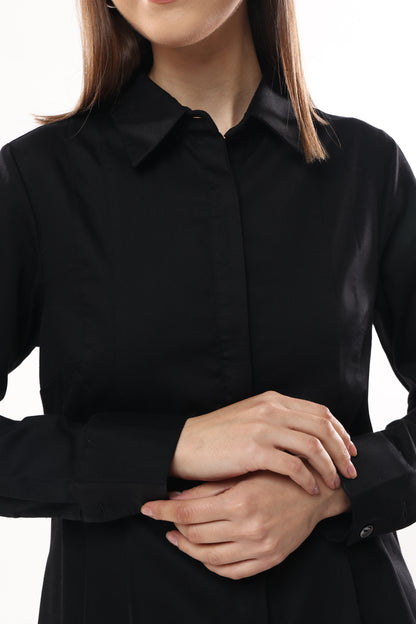 Full Sleeved Front Pleated Fit Shirt