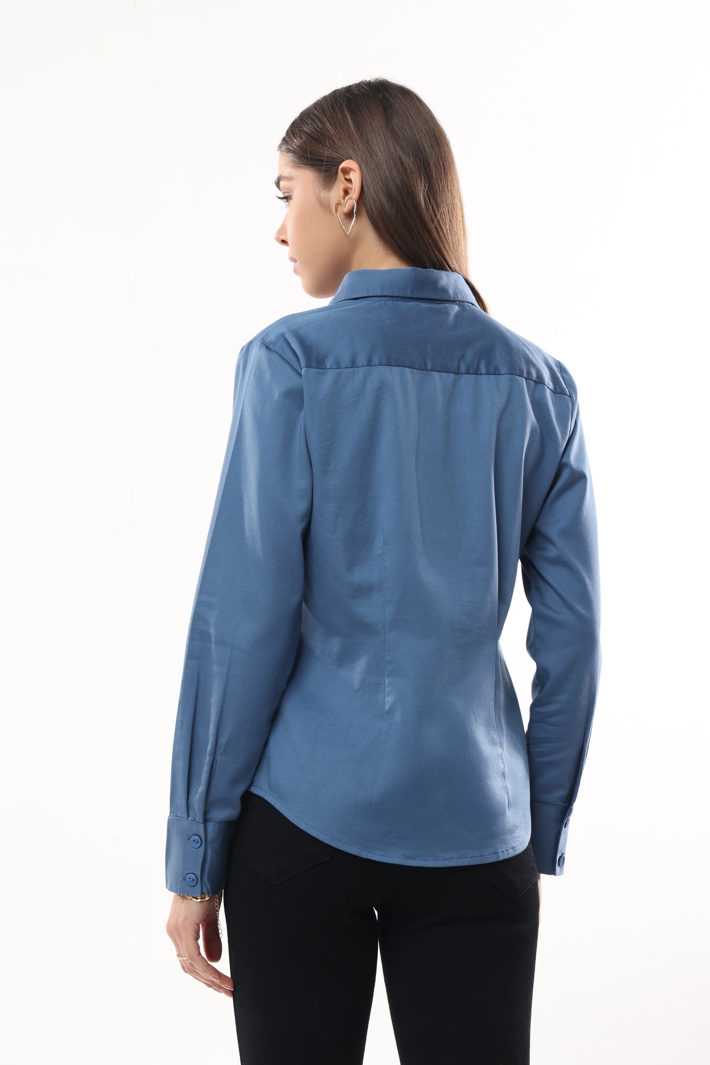 Full Sleeved Front Pleated Fit Shirt